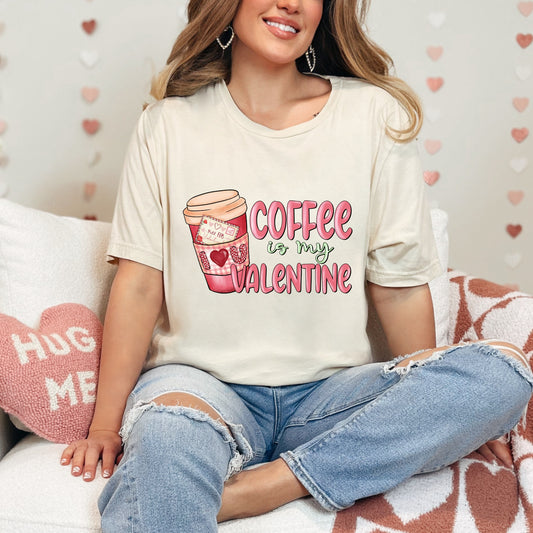 Coffee & Valentine T-shirt | Love T-shirts | Women T-shirts