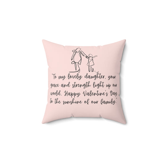 Two Sided Printing Pillow Cover with Pillow | Mama Valentine Gift Message | Valentine's Day Birthday Gifts for mama/Mom | Cotton Linen Square Decorative Cushion Waist Pillowcase| Spun Polyester Square P