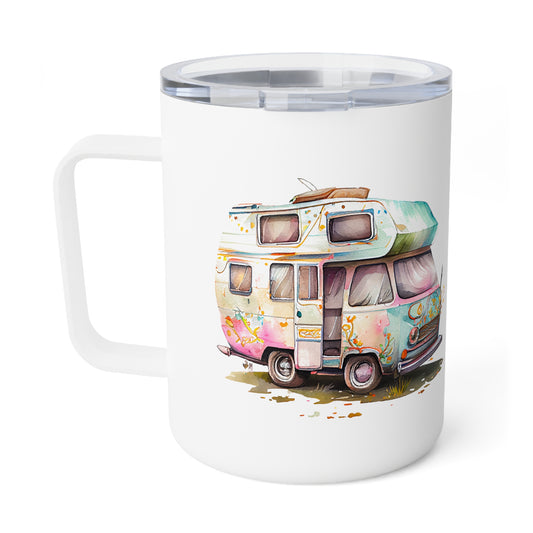 White Camping Mug, 10 oz Travel Mug, Stainless Steel Mug , Insulated Coffee Mug , White Travel Mug with Lid , Travel Mug , Camping Mug